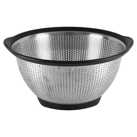 KitchenAid   5 Quart Colander Stainless Steel Black Rim - Open Box - Picture 1 of 2